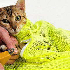 Multi-functional Fitted Mesh Cat Grooming Bag