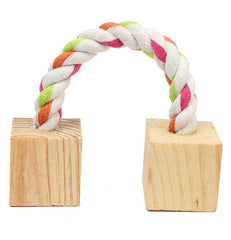 Wooden Unicycle Bell Roller Pet Toy