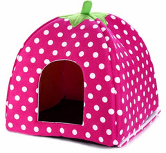 Soft Plush Sponge Strawberry Pet House